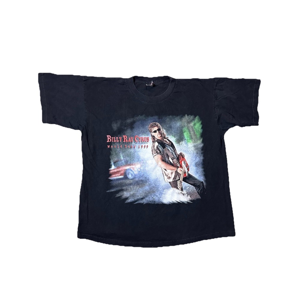Vintage 1999‎ Billy Ray Cyrus World Tour T Shirt Corvette Double Sided Large